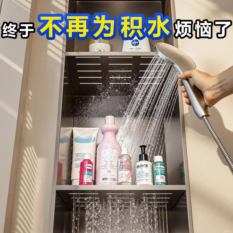 304不锈钢嵌入式壁龛卫生间浴室置物架定 制内嵌柜壁坑盒厕所架子