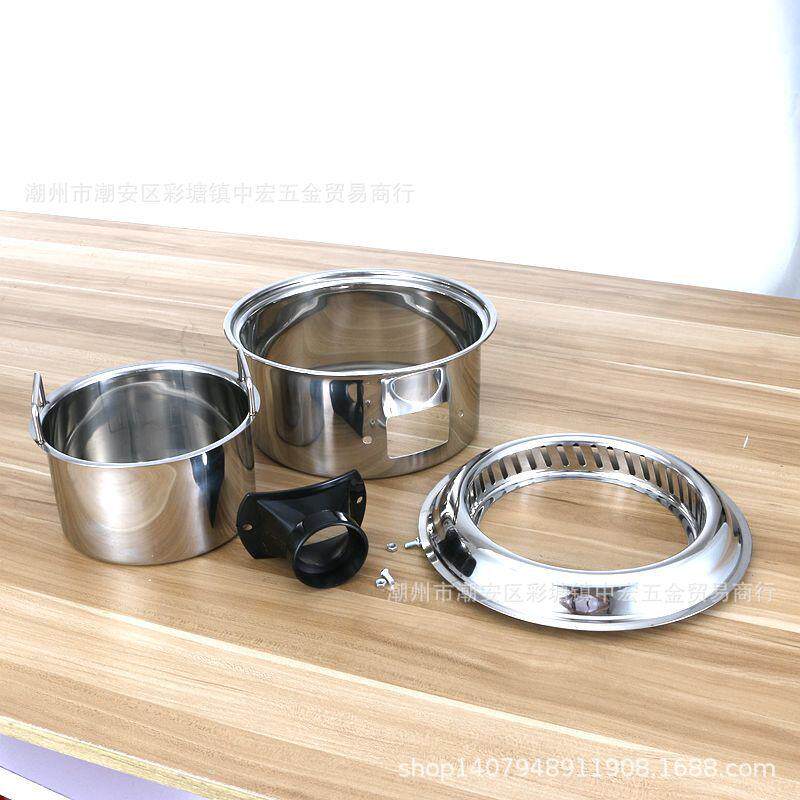 单人下排烟圈设备电磁炉商用迷你圆形嵌入式自助一人一锅小火锅店