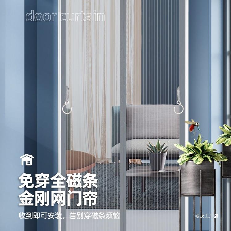 2025新款防蚊门帘全磁条夏季家用防蝇纱窗纱门磁吸磁性隔断帘