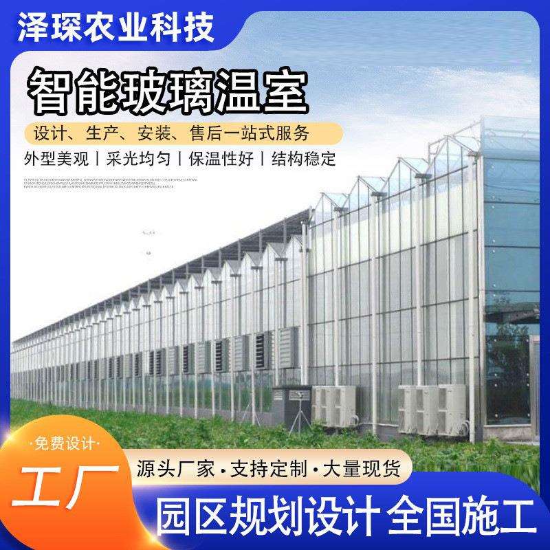 智能工程连栋玻璃温室大棚智能暖棚冬暖式花卉大棚菜棚