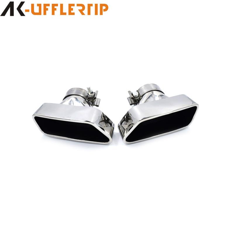 适用宝马5系GT535升级GT550宝马640改双边单出方口形汽车尾喉尾唇