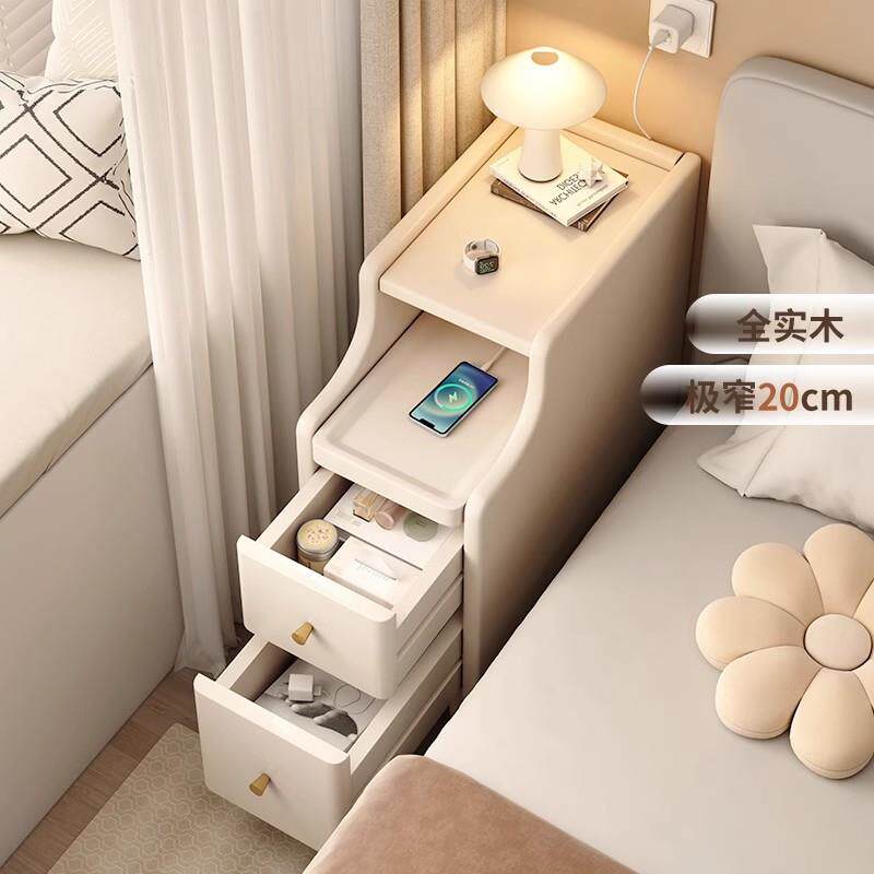 超窄床头柜小型简约现代收纳柜床边极窄小柜子卧室夹缝置物架