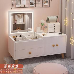 飘窗梳妆台坐地化妆梳妆收纳少女化妆桌小桌子卧室网红小型化妆台