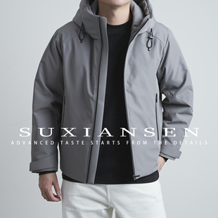 秋冬新三防90白鹅绒连帽户外软壳冲锋羽绒服DDEA722 大头叔叔