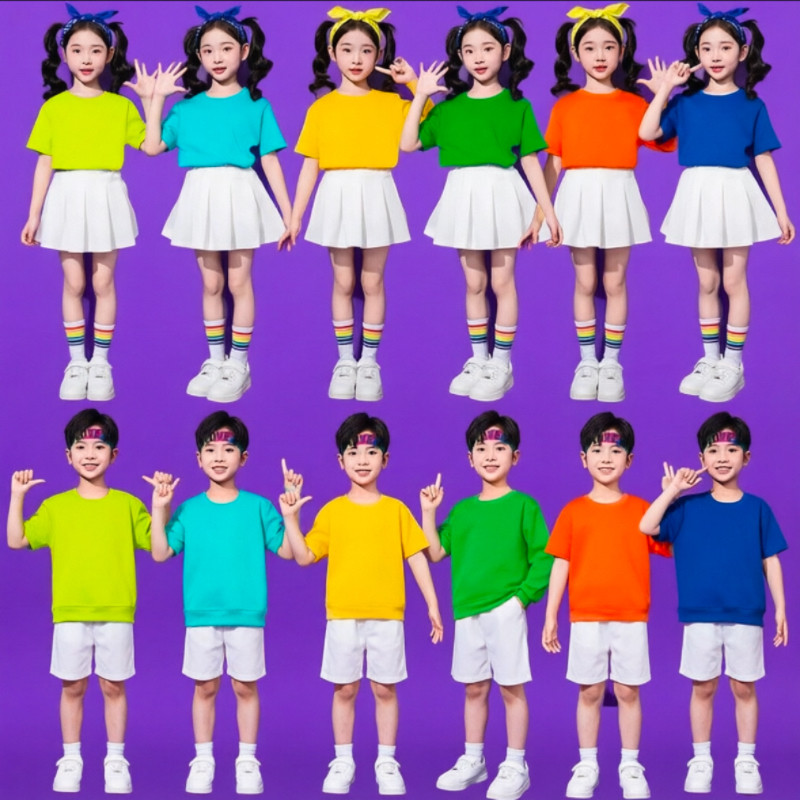 糖果彩色卫衣中小学生运动会开幕