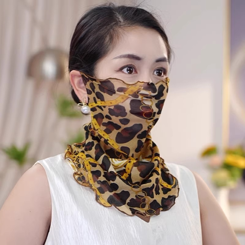 防晒面纱冰丝全脸遮阳丝巾女夏季
