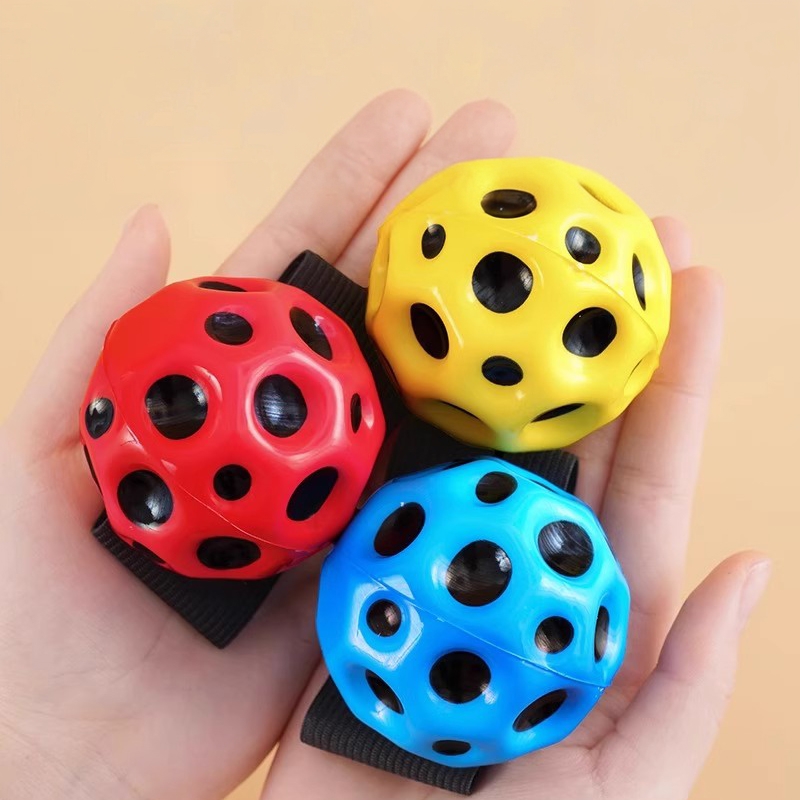 月球石手腕弹力球学生带绳玩具