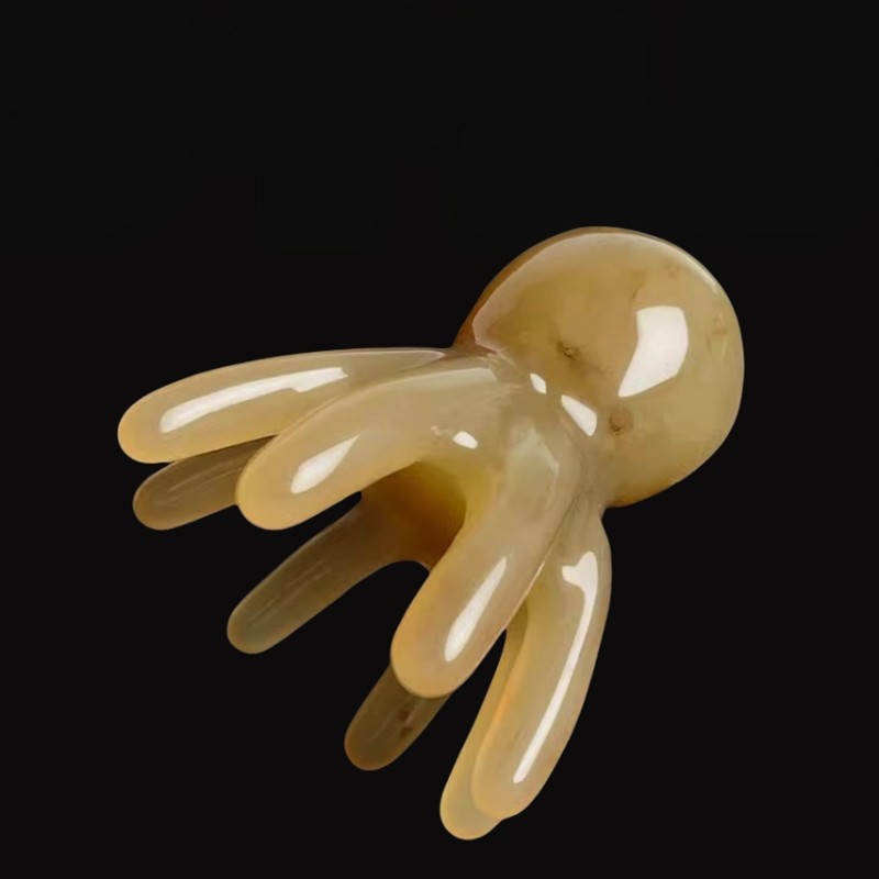 章鱼按摩梳头部经络按摩器头皮穴位头疗梳八爪鱼便携大宽齿刮痧梳