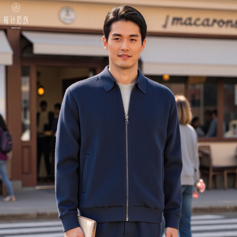 纯羊毛男士翻领行政夹克