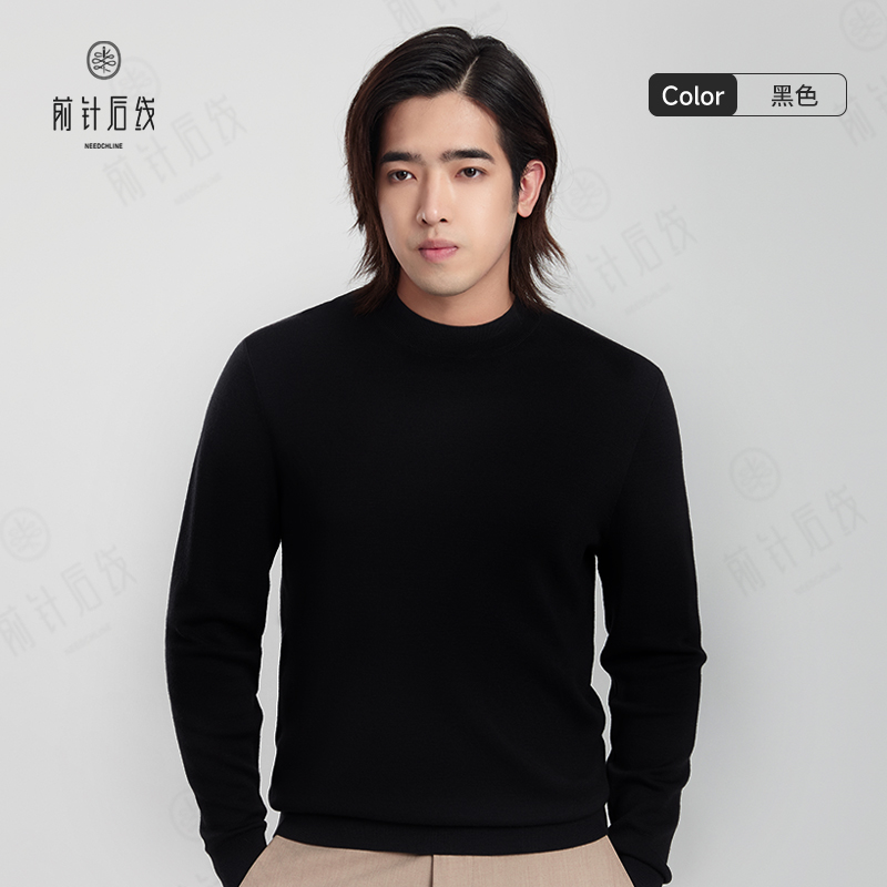 100%山羊绒圆领厚款羊绒衫