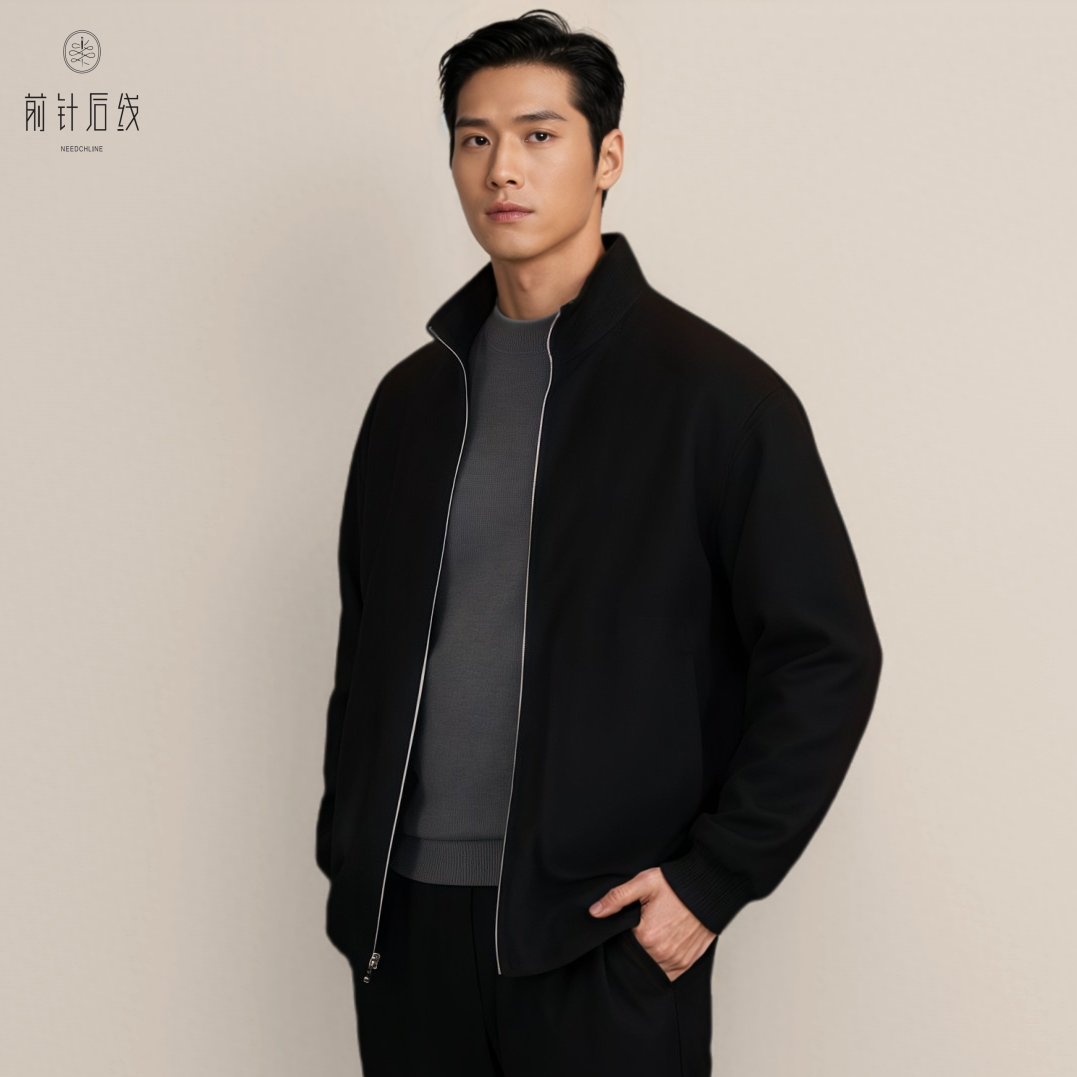 羊毛男士立领夹克秋冬外套