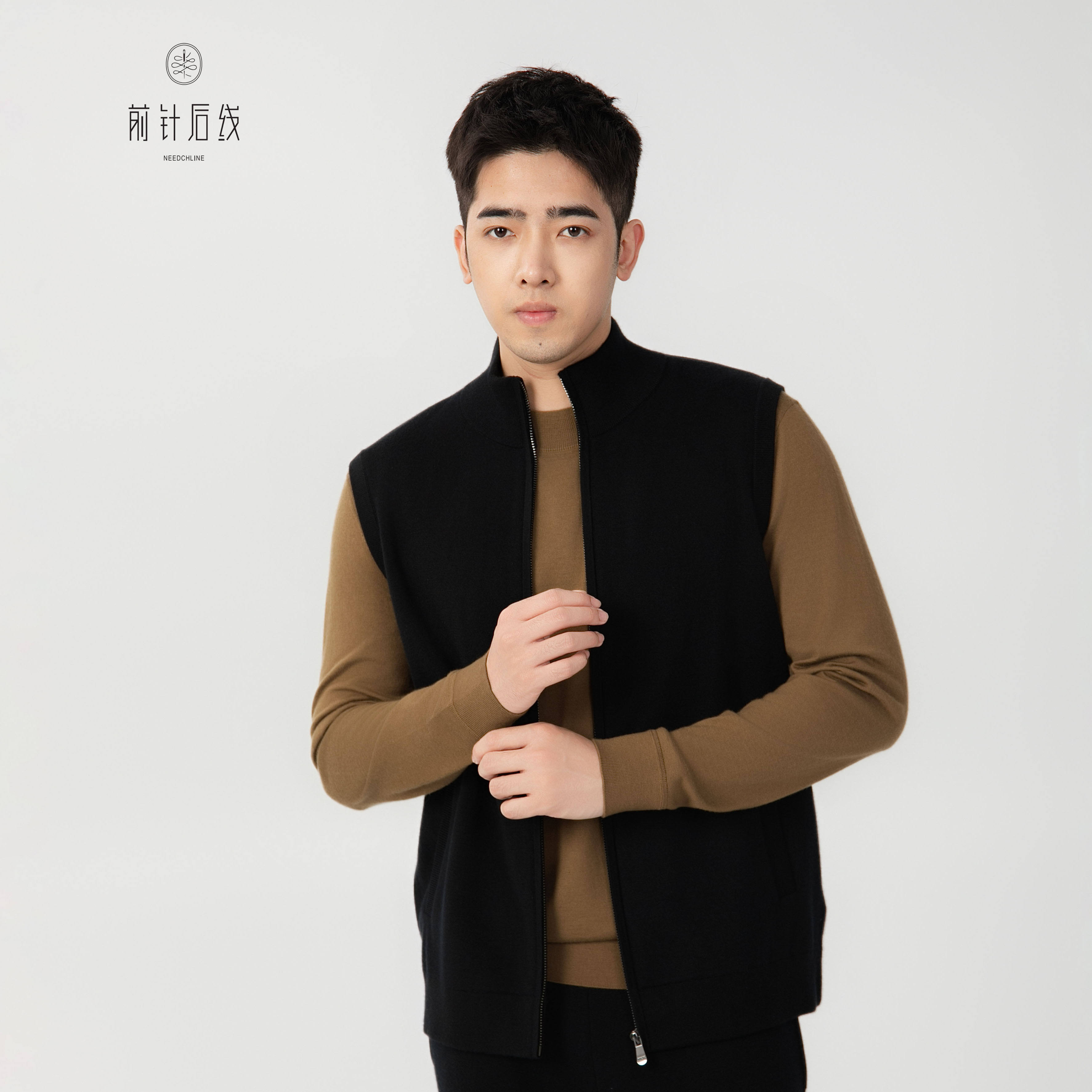 100%纯羊绒男士羊绒衫立领马甲拉链厚款背心秋冬保暖男装纯色男款,男装,羊绒开衫,淘宝优惠券,粉丝福利购,淘宝优惠卷