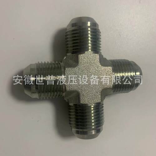 KTX液压油管过渡接头永华XJ美制外丝四通外螺纹JIC74度外锥2650
