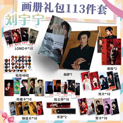 刘宇宁周边画册113件套装画册海报钥匙扣立牌吧唧小卡书签收藏