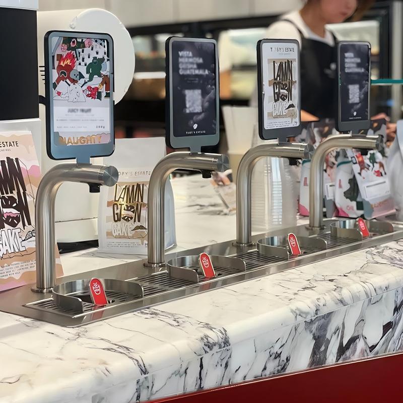 预调咖啡机吧台智能自助机推杯款牛奶预调果汁饮品自助机打咖啡机