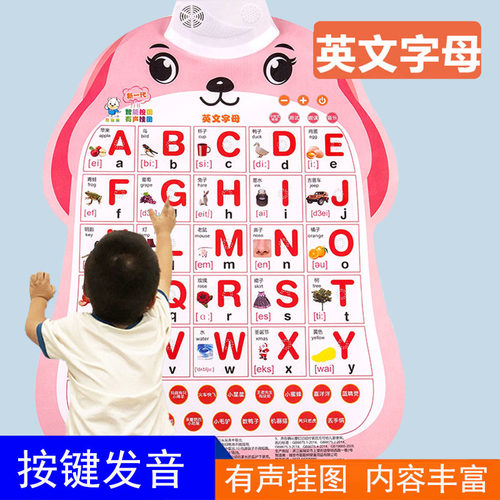 26个英文字母点读发声挂图墙贴