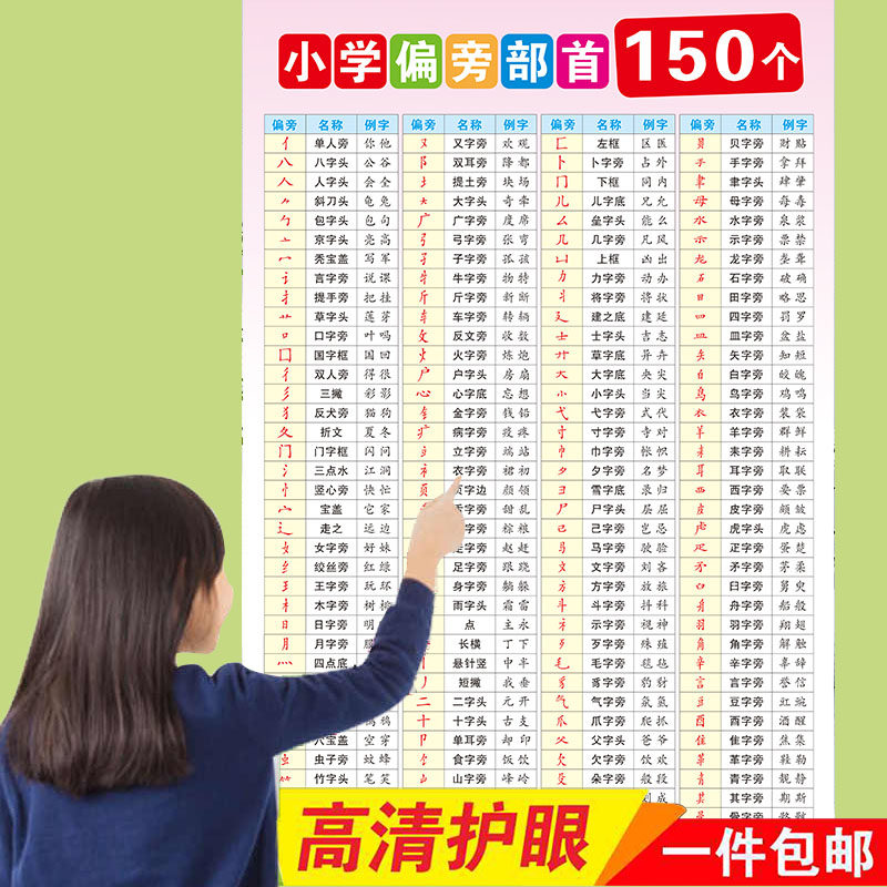 一年级笔画偏旁部首表小
