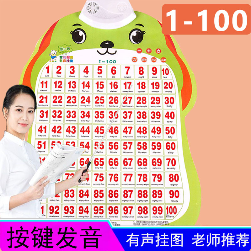 数字1-100有声学习挂图幼