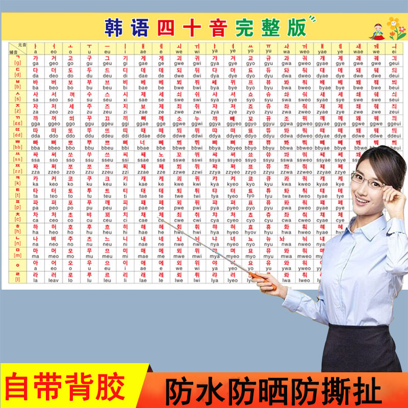 朝鲜语/韩语幼儿启蒙挂图