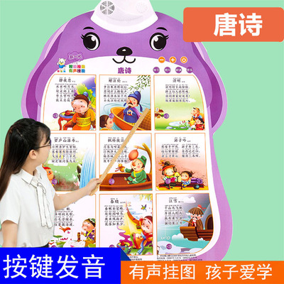有声婴幼儿学说话拼音三字经挂图