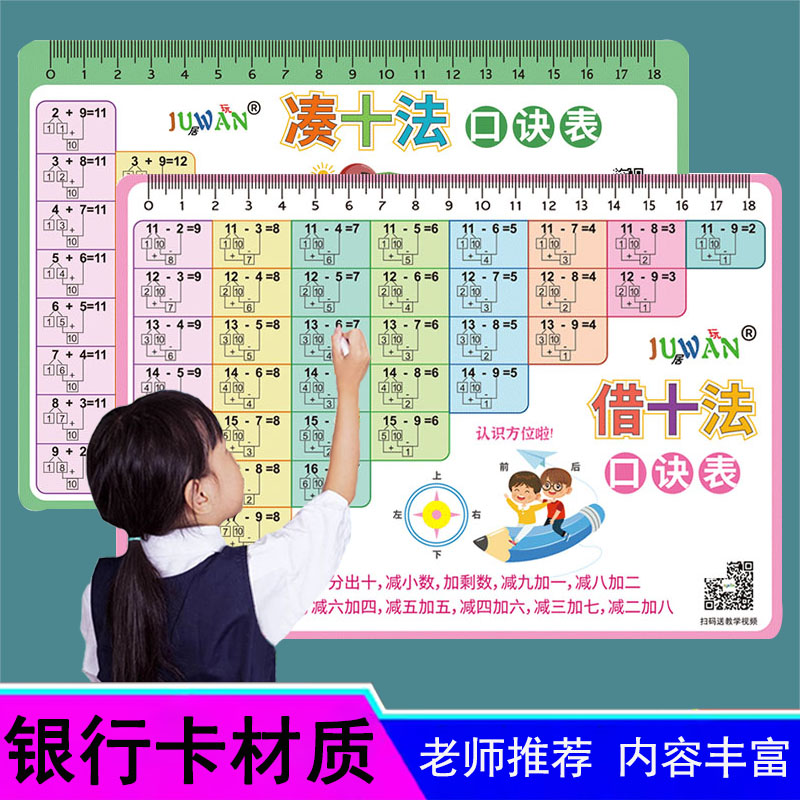 凑十法借平破卡片幼小衔接