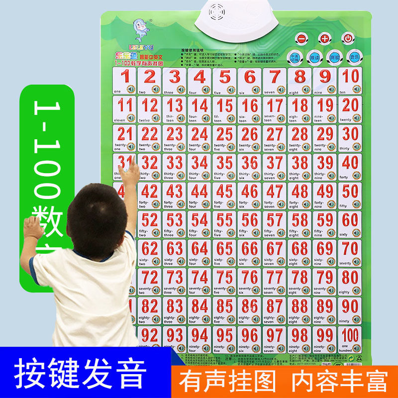 认识1-100数字挂图宝宝有声挂图