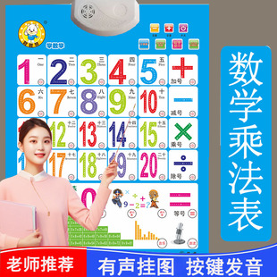 小学二年级九九乘法口诀表教具语音挂墙挂牌背诵神器有声挂图