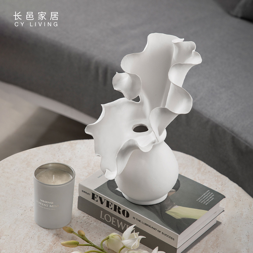 长邑 创意轻奢北欧插花陶瓷花瓶摆件礼物工艺客厅餐桌小众高级感