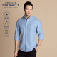 休闲商务牛津衬衫 CHARLES 天空蓝纽扣领男士 版 易打理 TYRWHITT修身