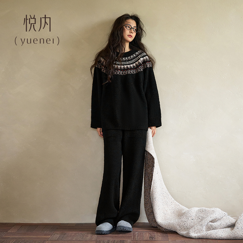 【商场同款】悦内女士半边绒睡衣