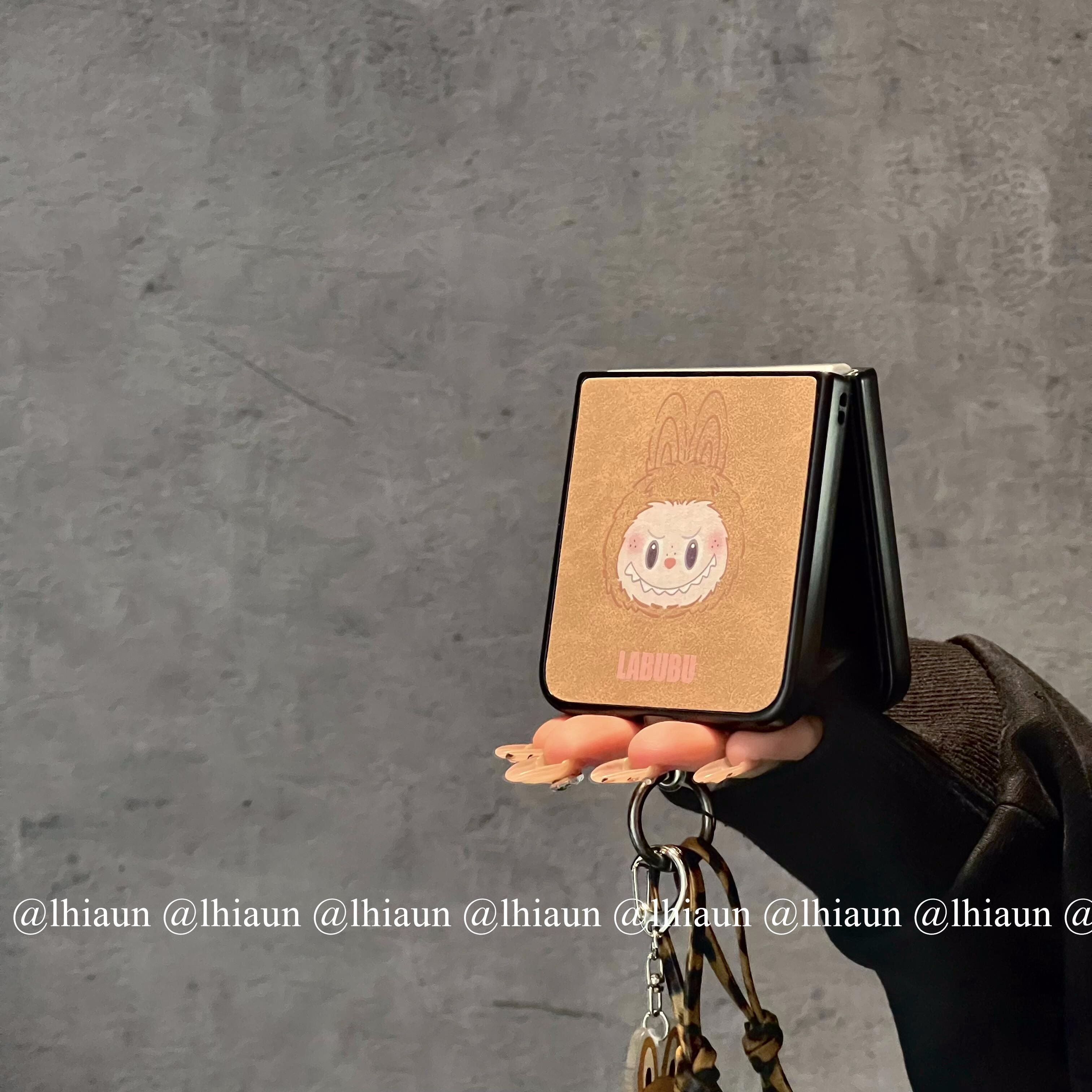 卡通棕皮拉布布折叠屏手机壳