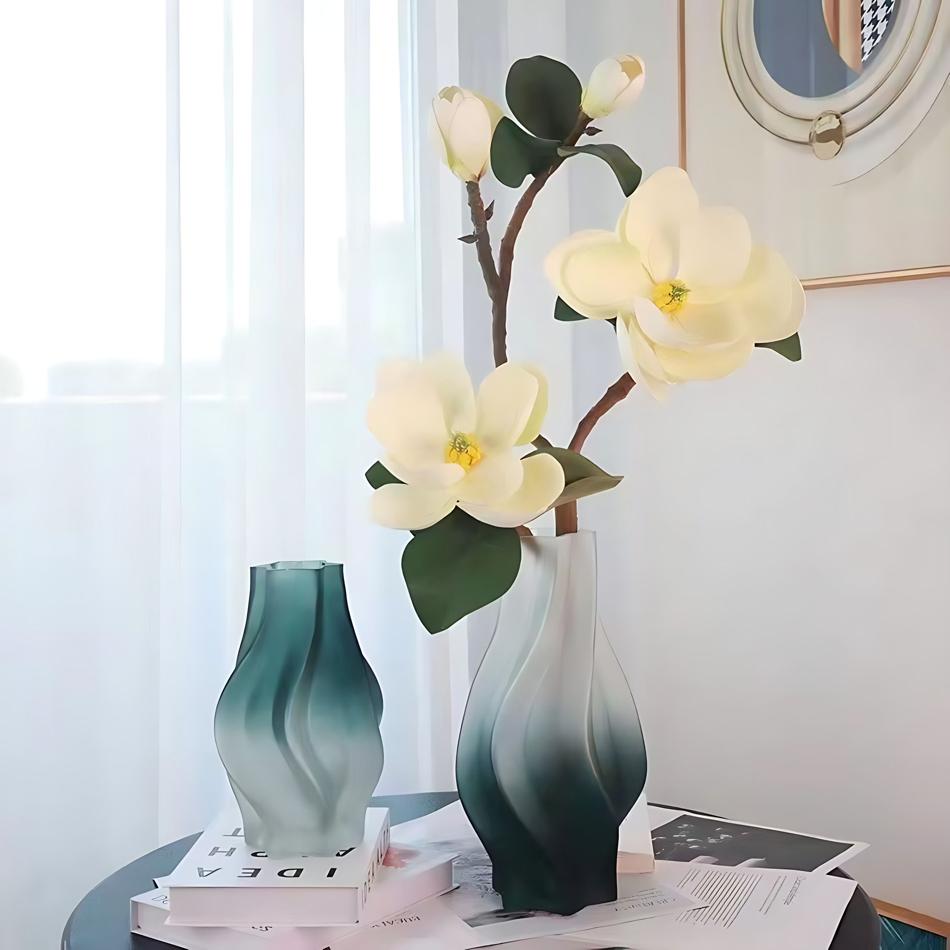 龙卷风玻璃花瓶鲜花插花器摆件