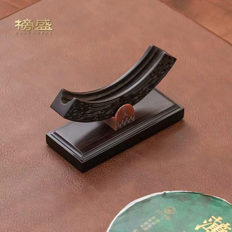 黑檀木普洱茶架展示饼收
