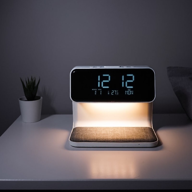 送礼推荐大屏幕A26数显手机无线充电器闹钟床头柜小夜灯智能卧室