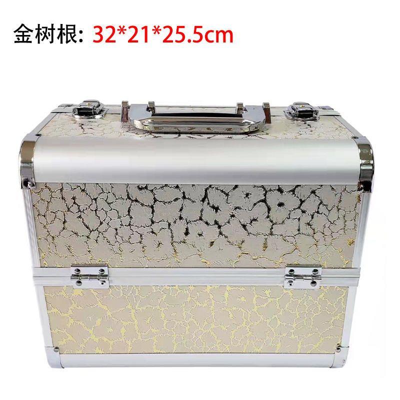 手提大容量化妆箱专业美