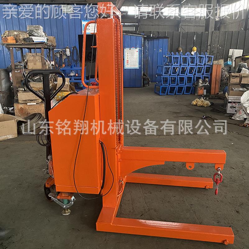 车液间仓库0.5吨半电动吊臂车 500升降卸堆垛 半自动单臂堆装高压