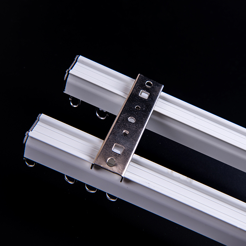 加厚钛铝合金轨道纳米静音单轨双轨顶装轮滑暗轨直轨窗帘槽定制