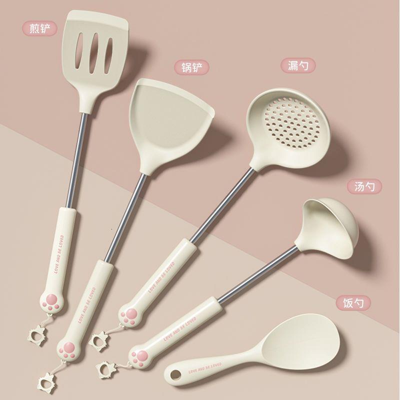 食品级硅胶锅铲子不粘锅专用家用厨房高颜值炒菜铲子勺子汤勺套装