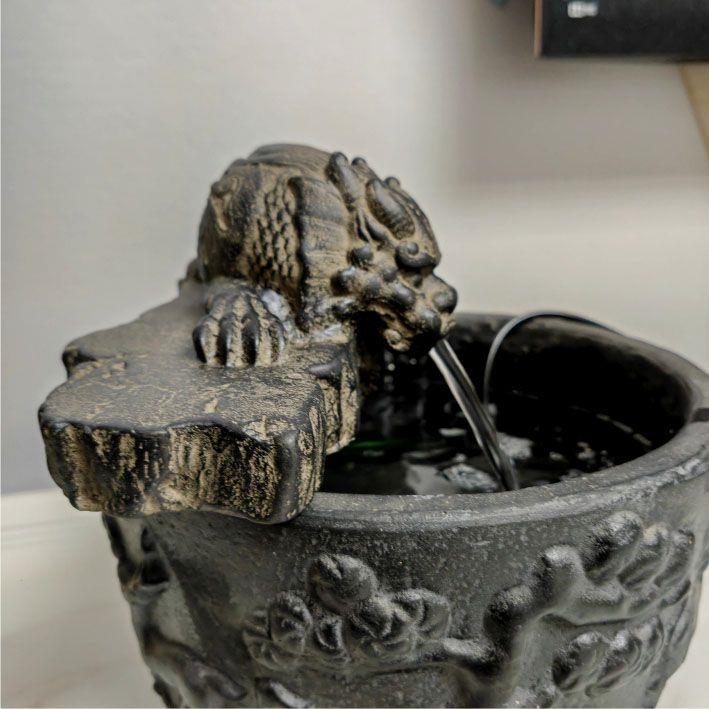 卧龙生财流水摆件复古循