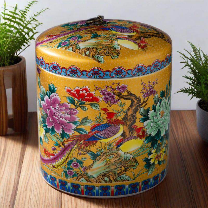 景德镇陶瓷米缸带盖家用
