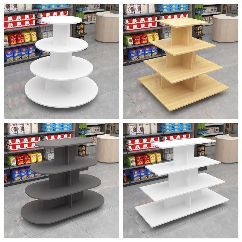 中岛柜展示架圆形化妆品