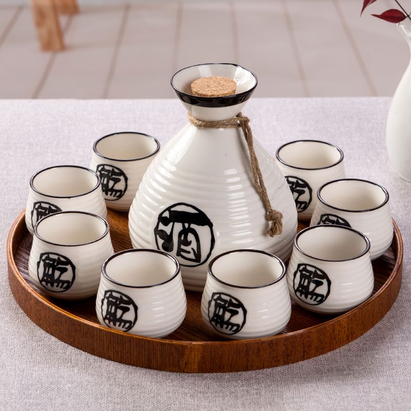 日式清酒酒具陶瓷酒杯套