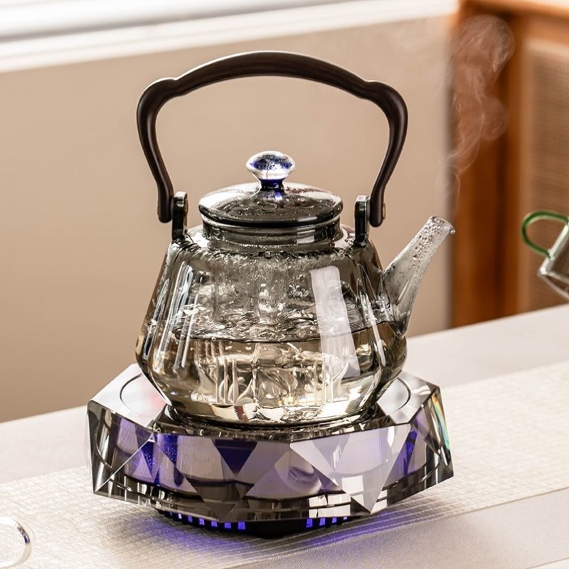 新款水晶电陶炉煮茶壶茶具套装家用泡茶玻璃茶壶烧水壶煮茶器专用