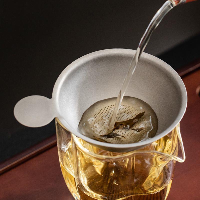 纯钛茶滤高档茶漏泡茶配