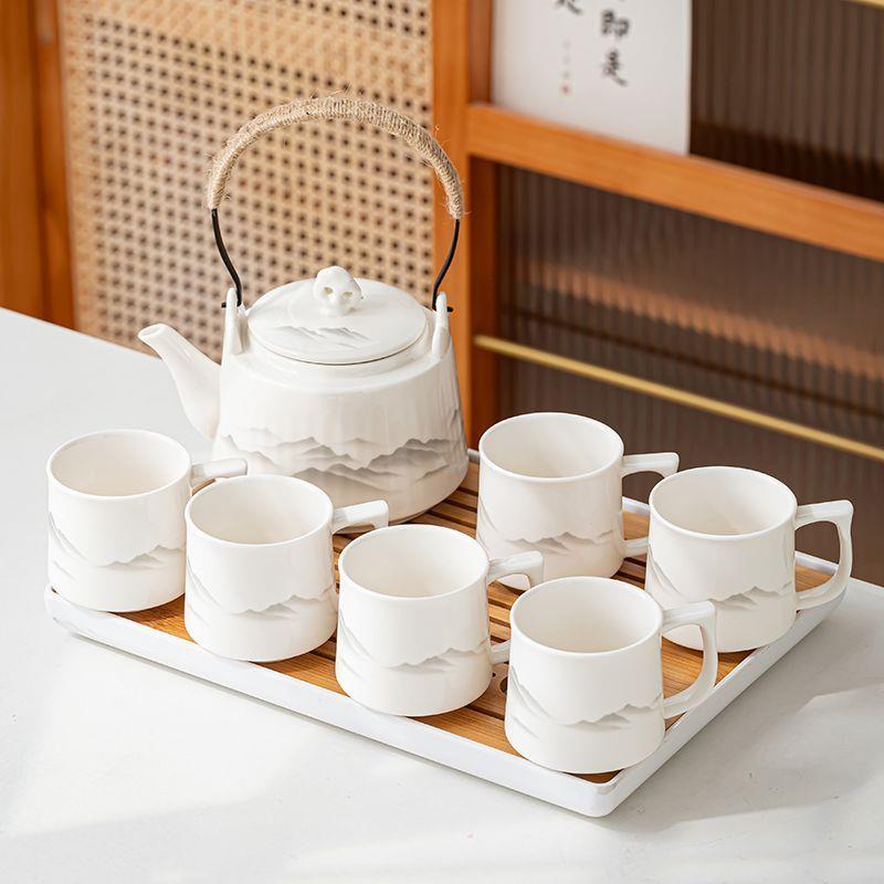 水墨风提梁壶功夫茶具套