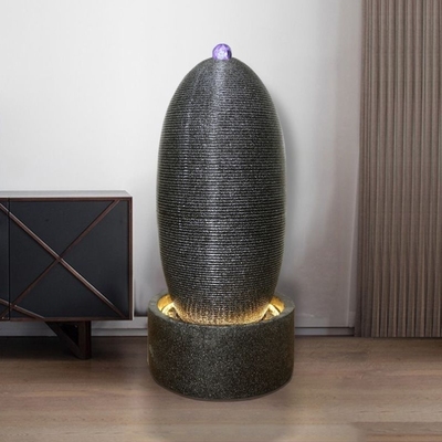 招财福蛋流水摆件开业落地循环水桌面客厅办公室加湿器室内水景