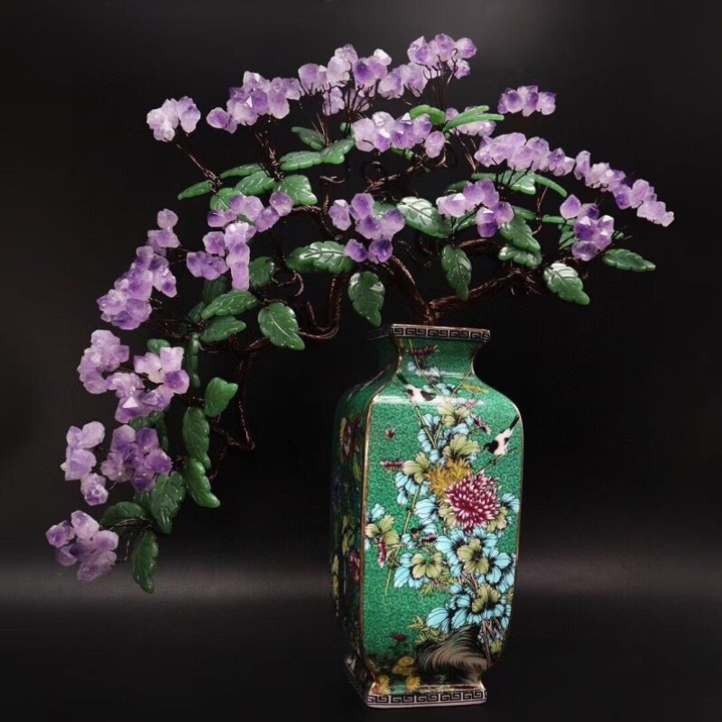 天然玉石工艺品玉雕摆件客厅玄关电视柜酒柜装饰紫水晶礼品装饰品