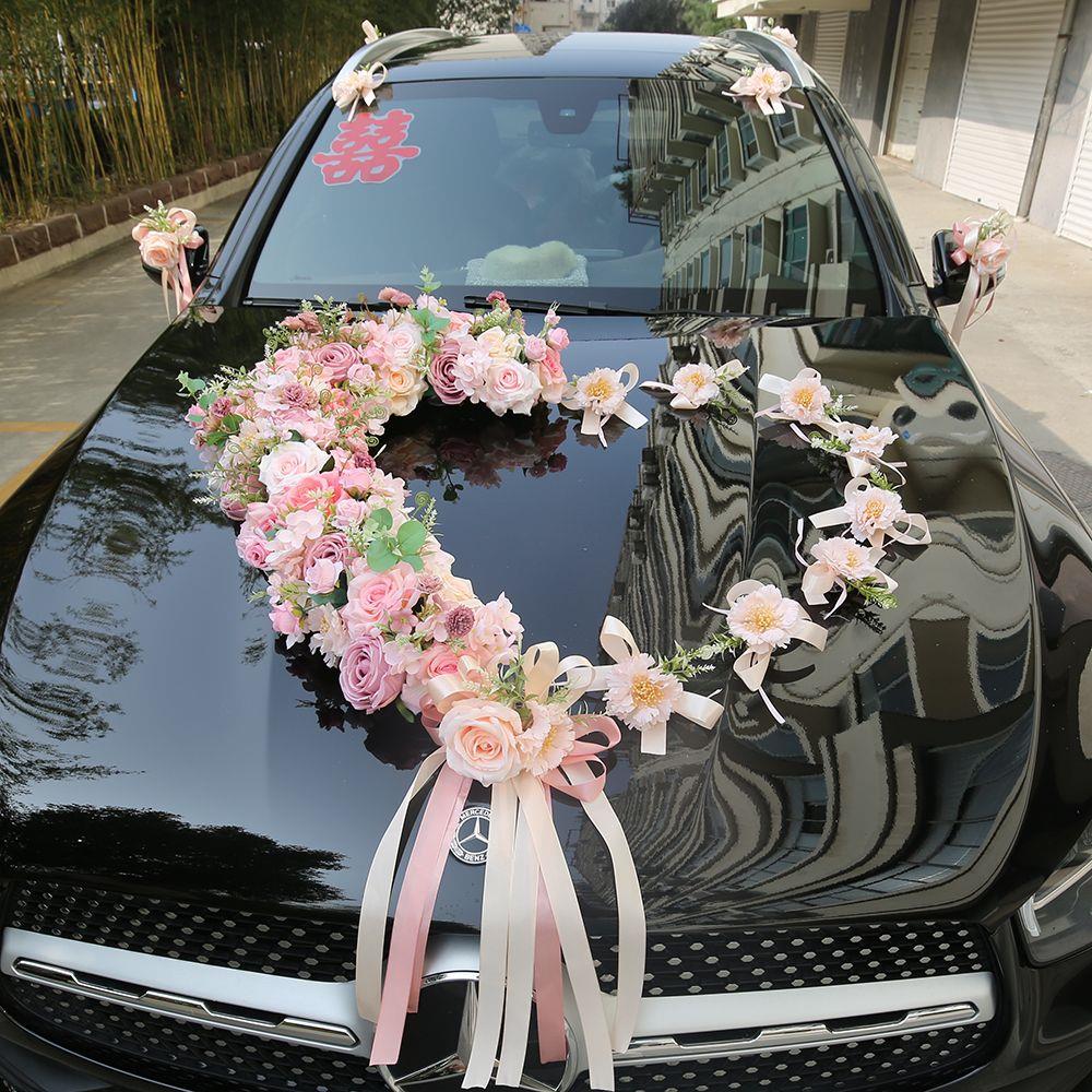 大号心形车花装饰婚布置