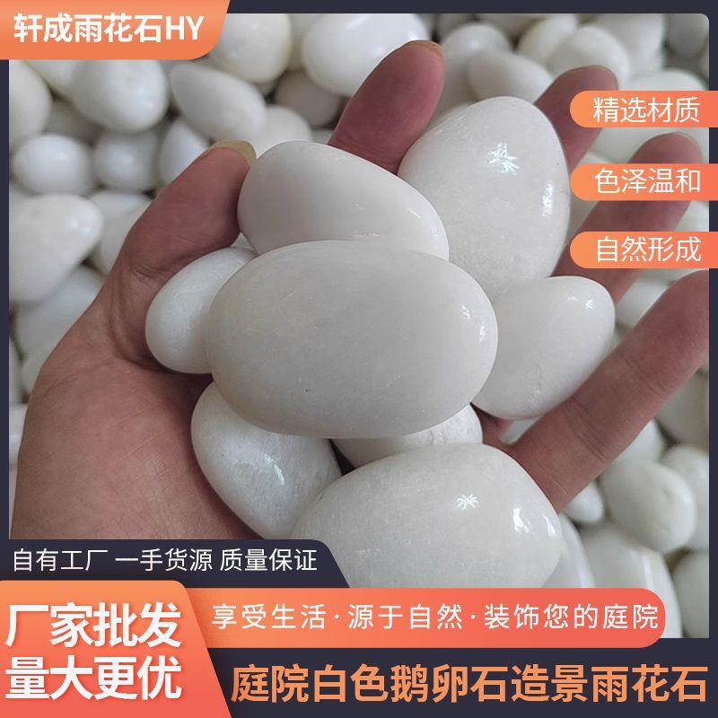 50斤纯白色鹅卵石雨花玉