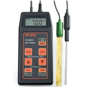 现货哈纳HI8424便携式防水型pH测定仪酸度计pHORP温度